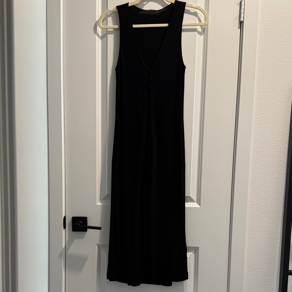Massimo Dutti Elegant Black Sleeveless Midi Dress